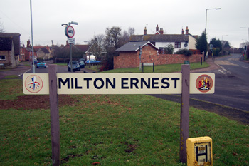 Milton Ernest sign board February 2011